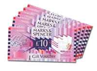 M and S Vouchers £10